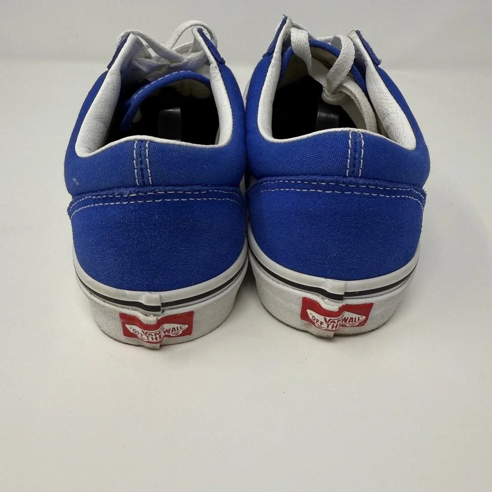 Vans Old‎ Skool Shoes Royal Blue Suede Size 8.5 Canvas Skate Shoes Men's